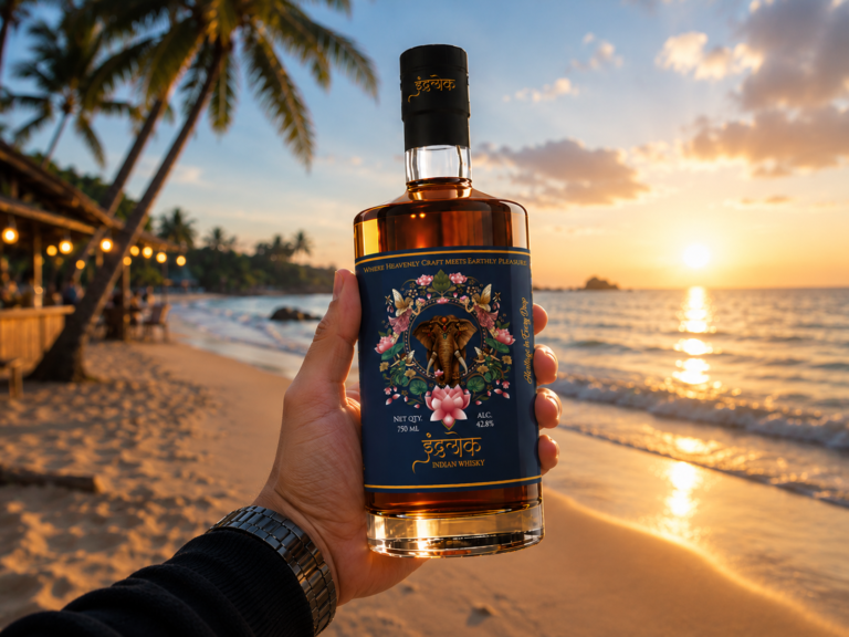 Premium Indralok Indian Whisky crafted with exceptional quality and craftsmanship